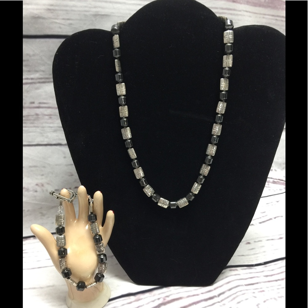 Hematite Bracelet & Necklace